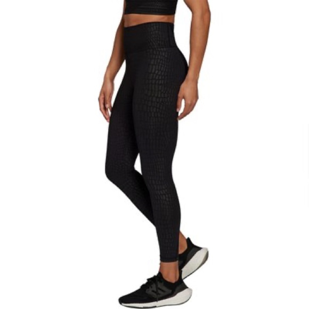 Adidas Optime Training Croc Emboss 7/8 Leggings Size S